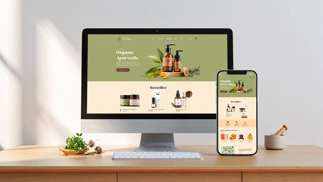 Full E-commerce Website Development for Organic & Ayurvedic Products